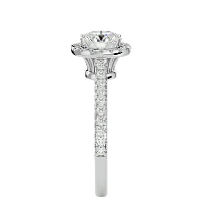 Nelly halo diamond engagement ring