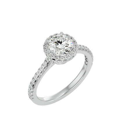 Nelly halo diamond engagement ring