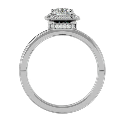 Dora Halo diamond engagement ring