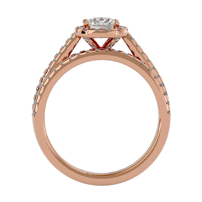 Soi Halo diamond engagement ring