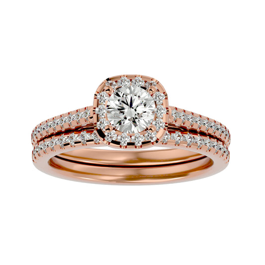 Soi Halo diamond engagement ring