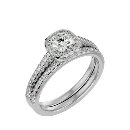 Soi Halo diamond engagement ring