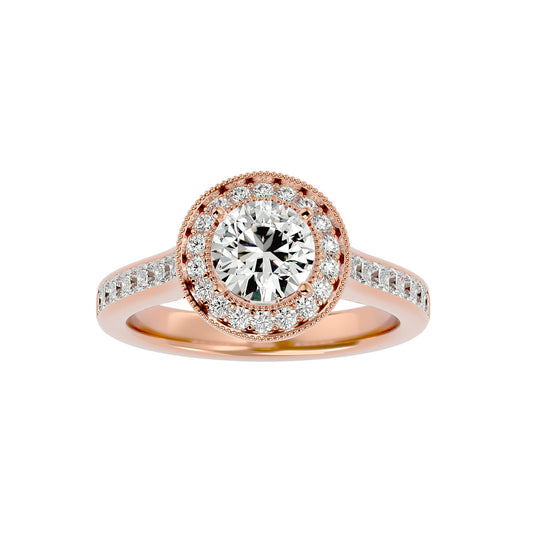 Torie Halo diamond engagement ring