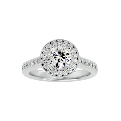 Torie Halo diamond engagement ring