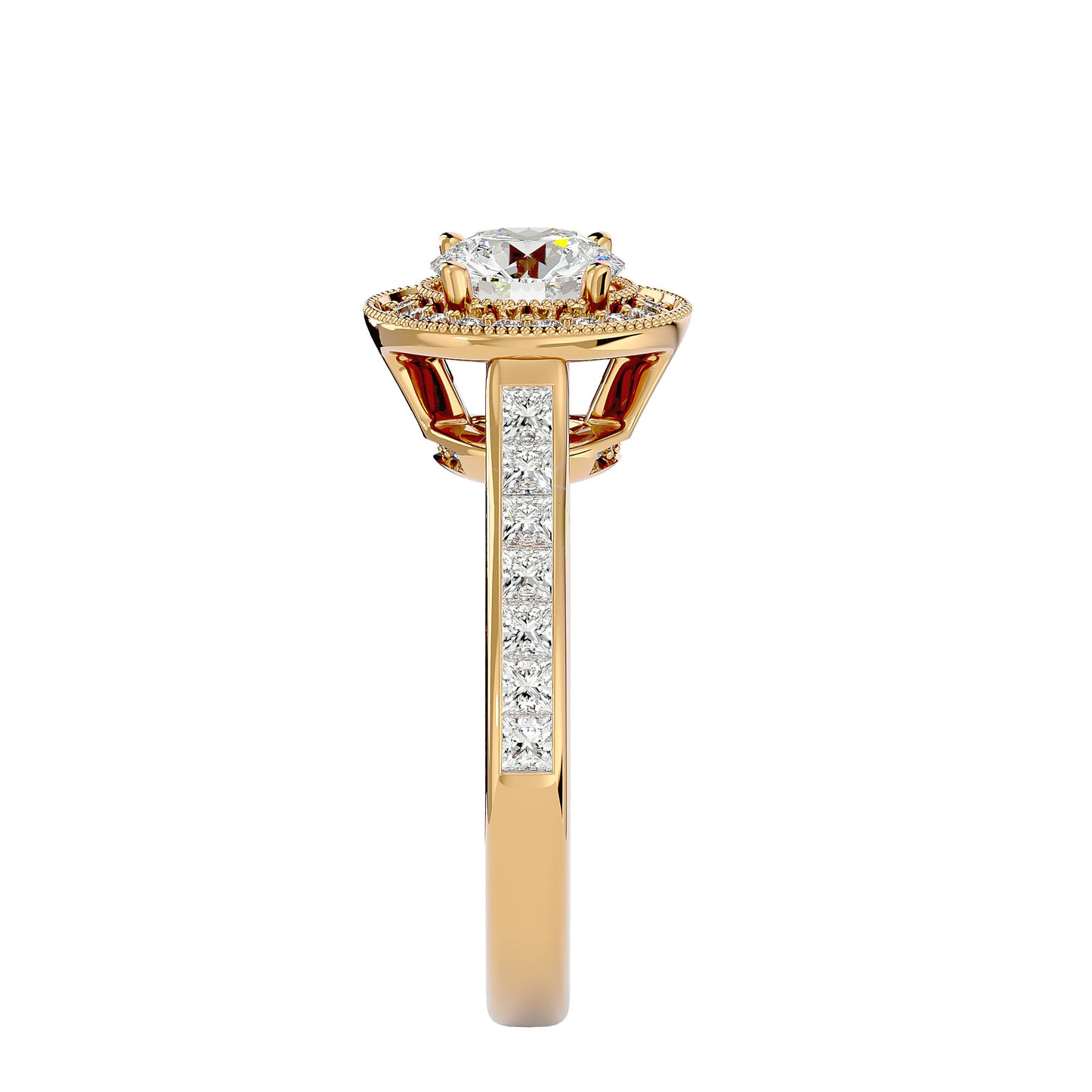 Torie Halo diamond engagement ring
