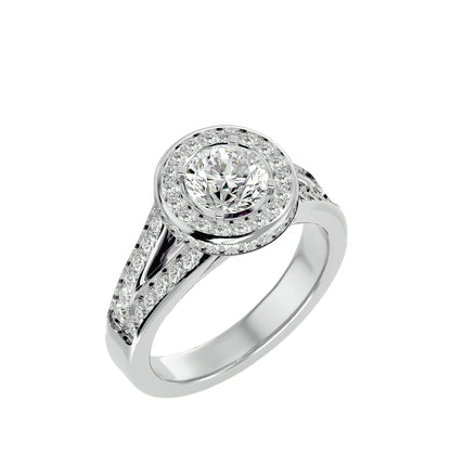 Stuller halo round diamond engagement ring