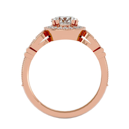 Kyara Halo diamond engagement ring