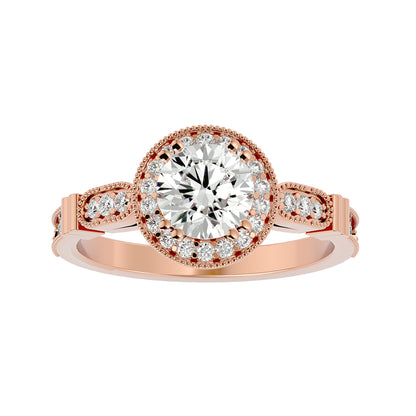 Kyara Halo diamond engagement ring
