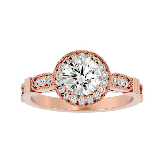 Kyara Halo diamond engagement ring