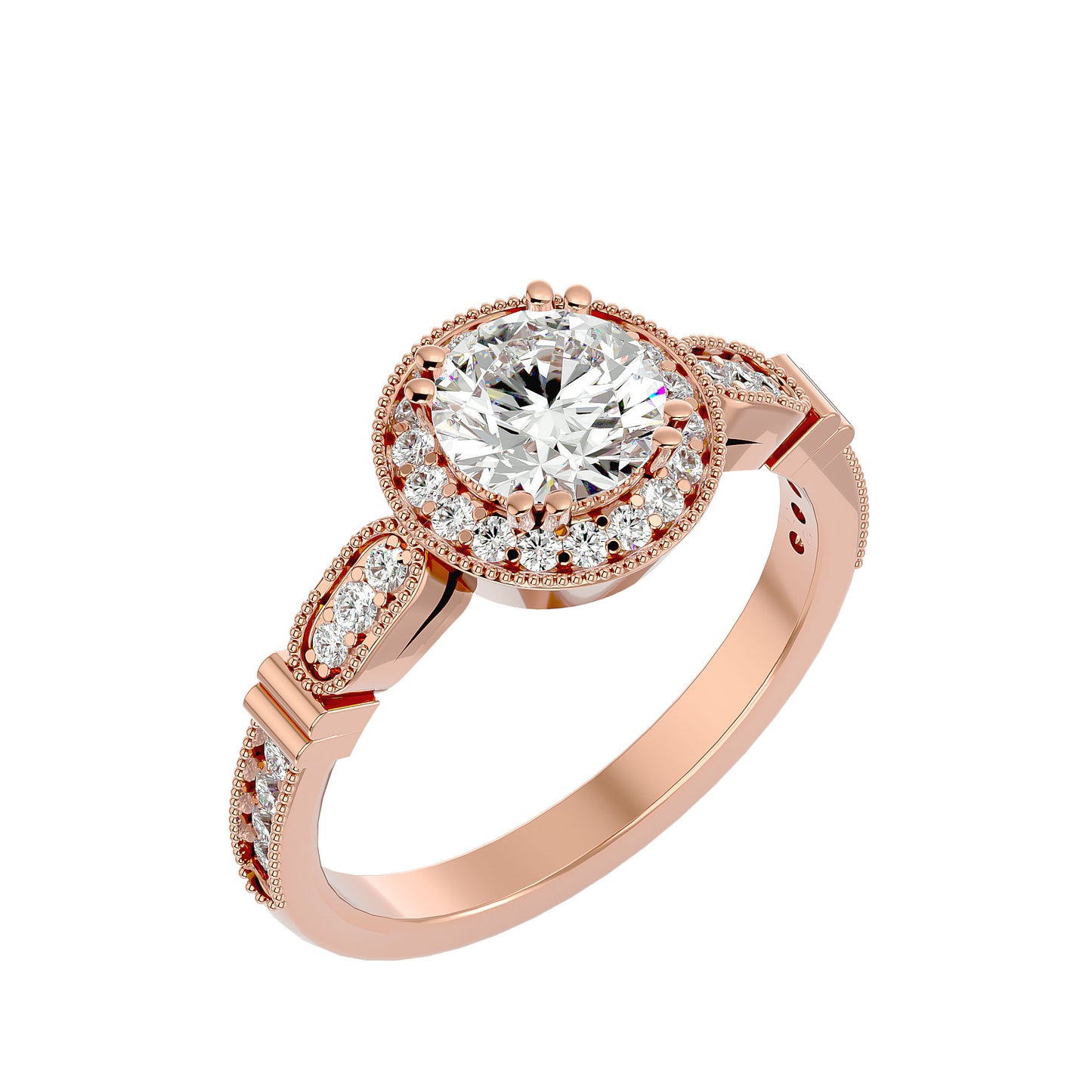 Kyara Halo diamond engagement ring