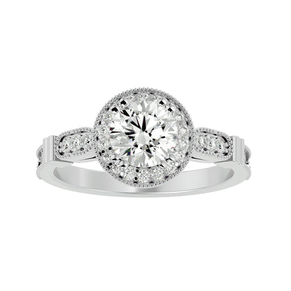 Kyara Halo diamond engagement ring