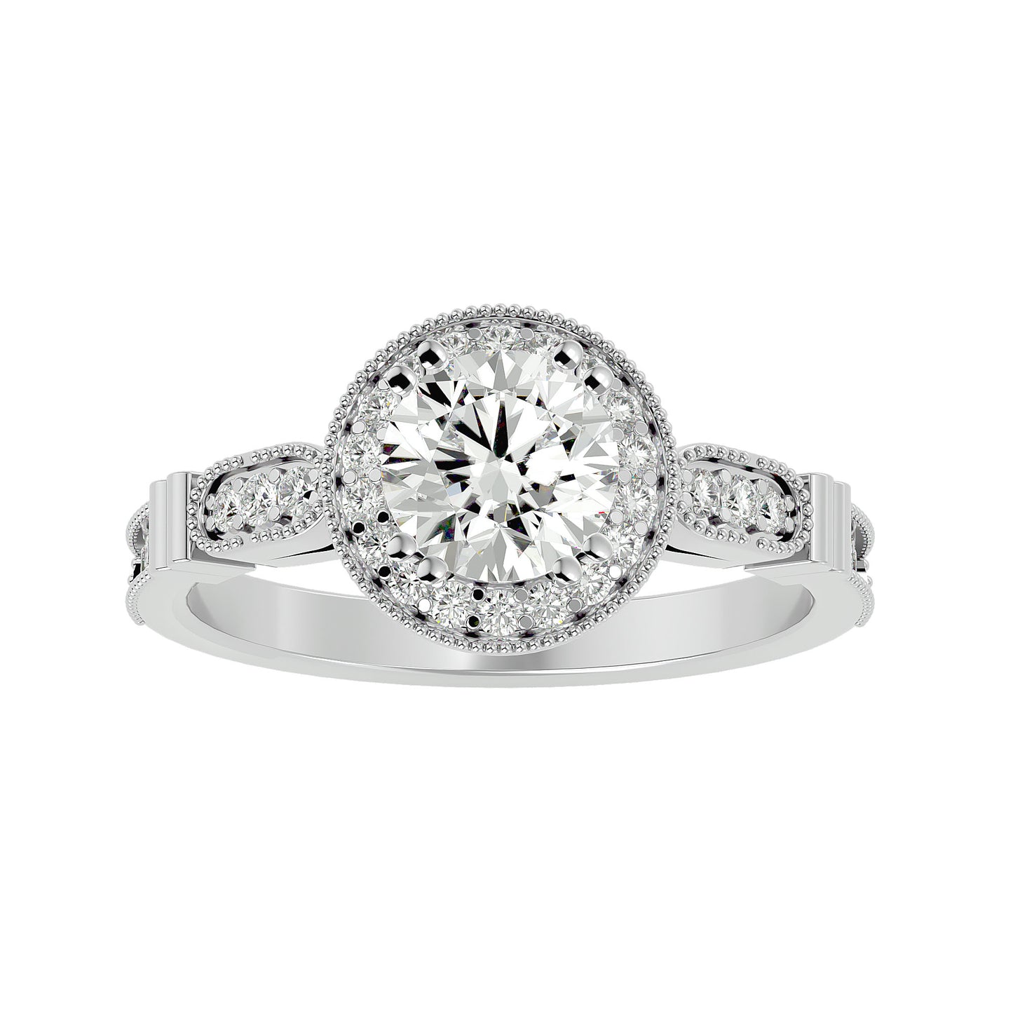 Kyara Halo diamond engagement ring
