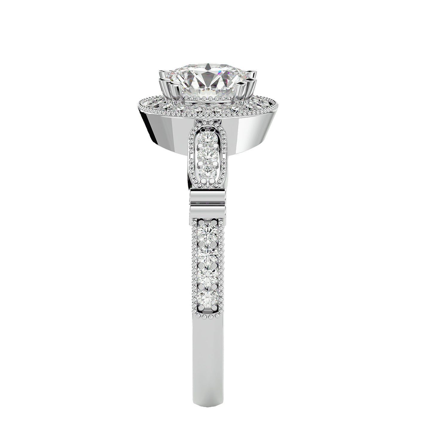 Kyara Halo diamond engagement ring