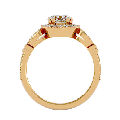 Kyara Halo diamond engagement ring