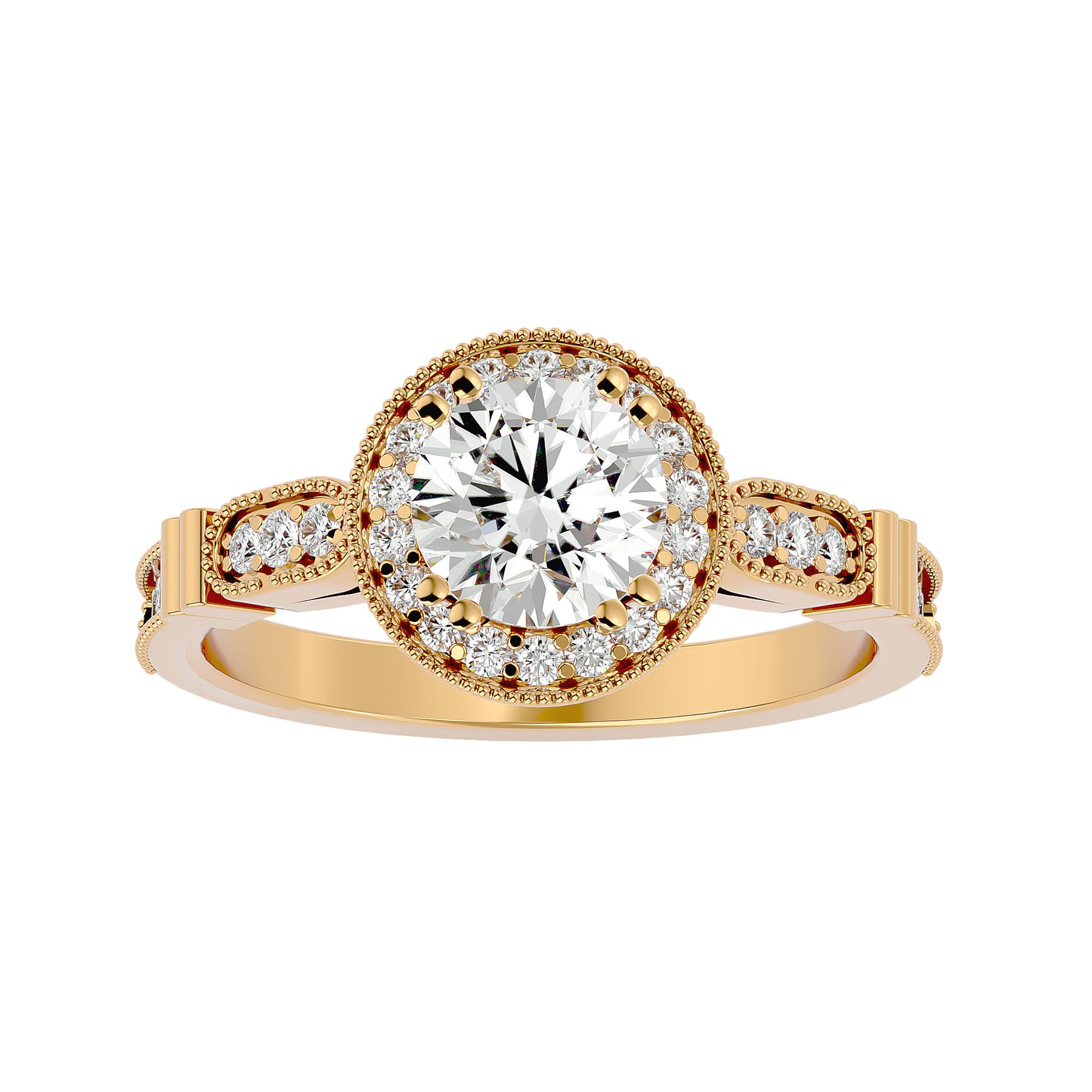 Kyara Halo diamond engagement ring