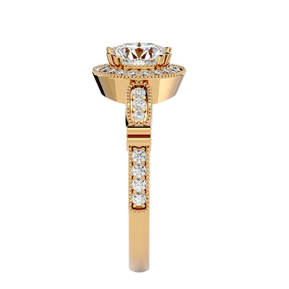 Kyara Halo diamond engagement ring