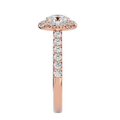 Fea Round halo diamond engagement ring