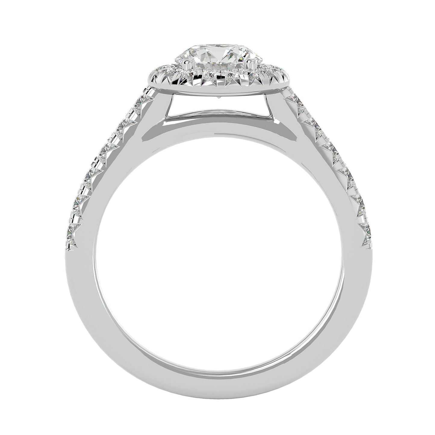 Fea Round halo diamond engagement ring