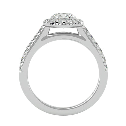 Fea Round halo diamond engagement ring