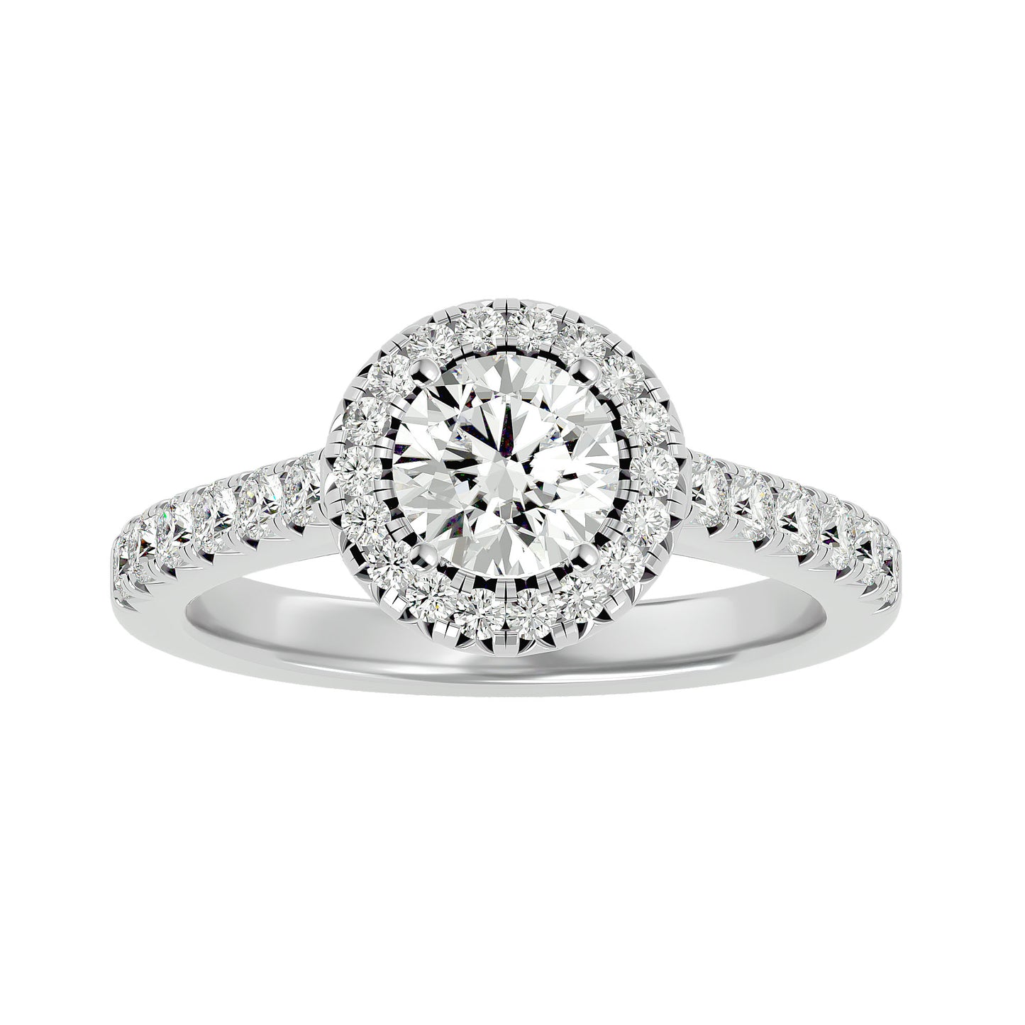 Fea Round halo diamond engagement ring