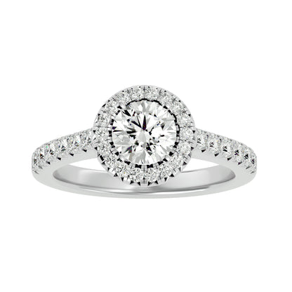 Fea Round halo diamond engagement ring