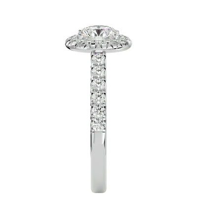 Fea Round halo diamond engagement ring