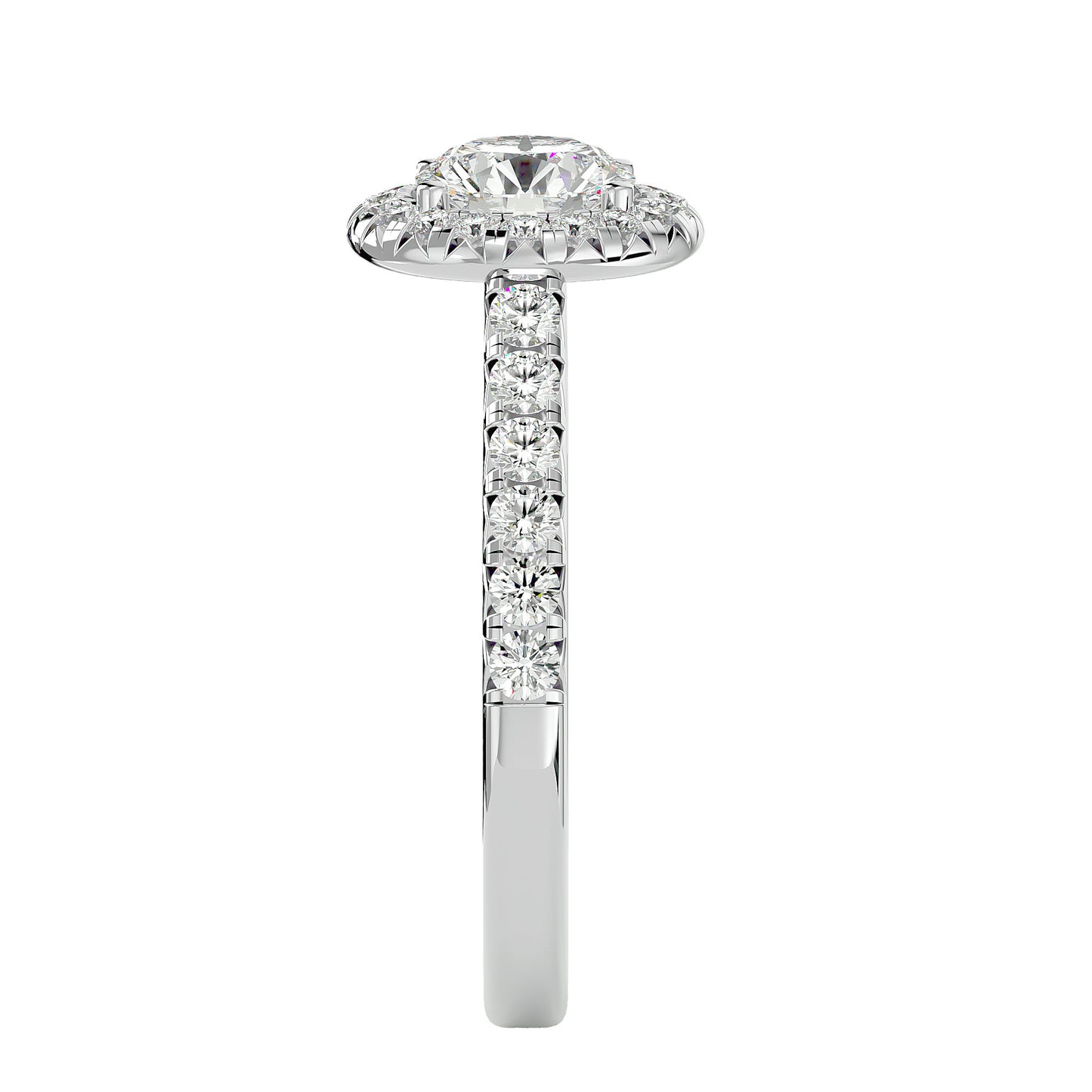 Fea Round halo diamond engagement ring