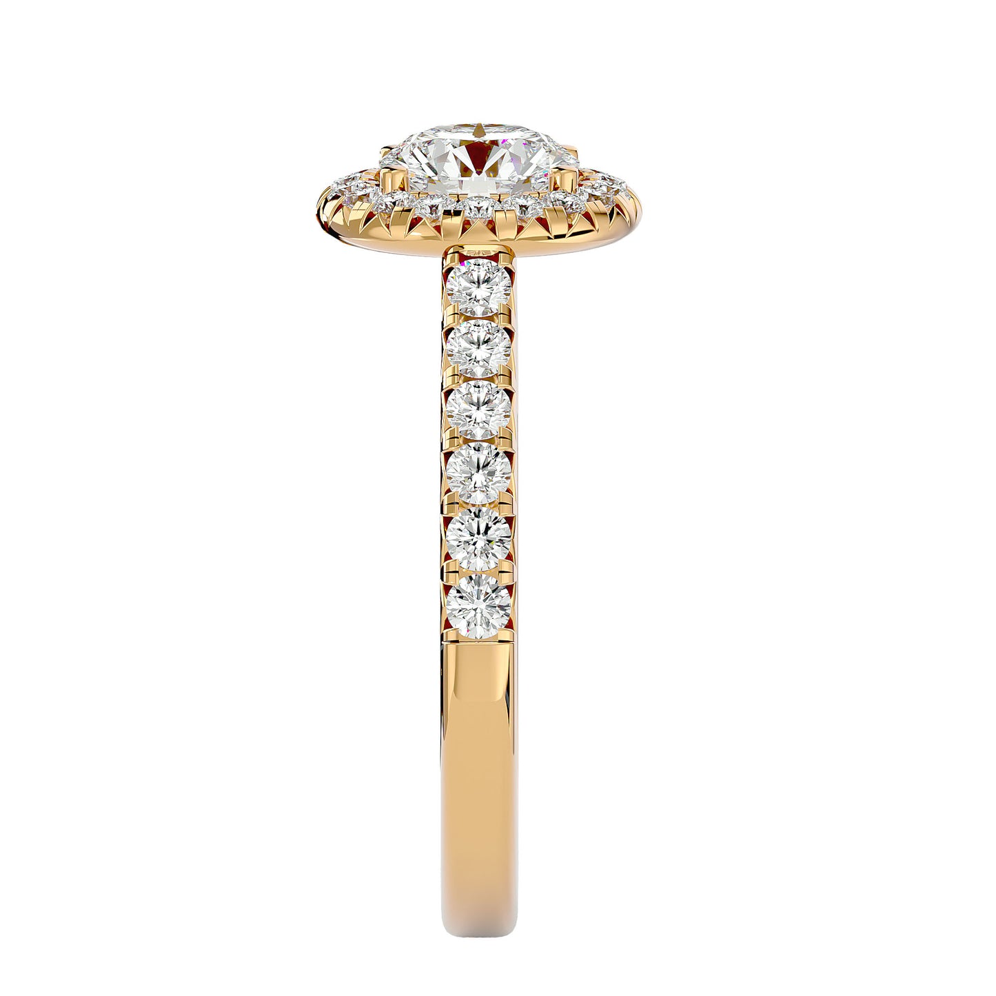 Fea Round halo diamond engagement ring