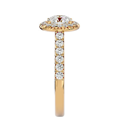 Fea Round halo diamond engagement ring