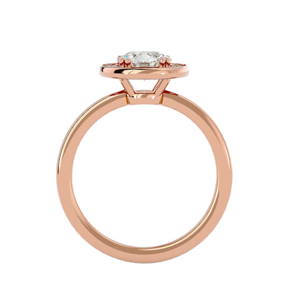 Indo Halo diamond engagement ring