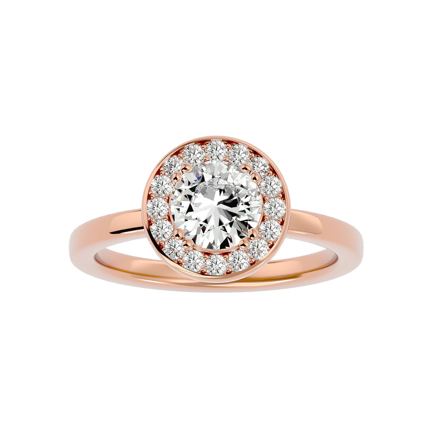 Indo Halo diamond engagement ring