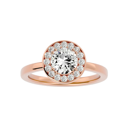 Indo Halo diamond engagement ring
