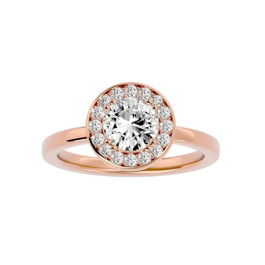 Indo Halo diamond engagement ring