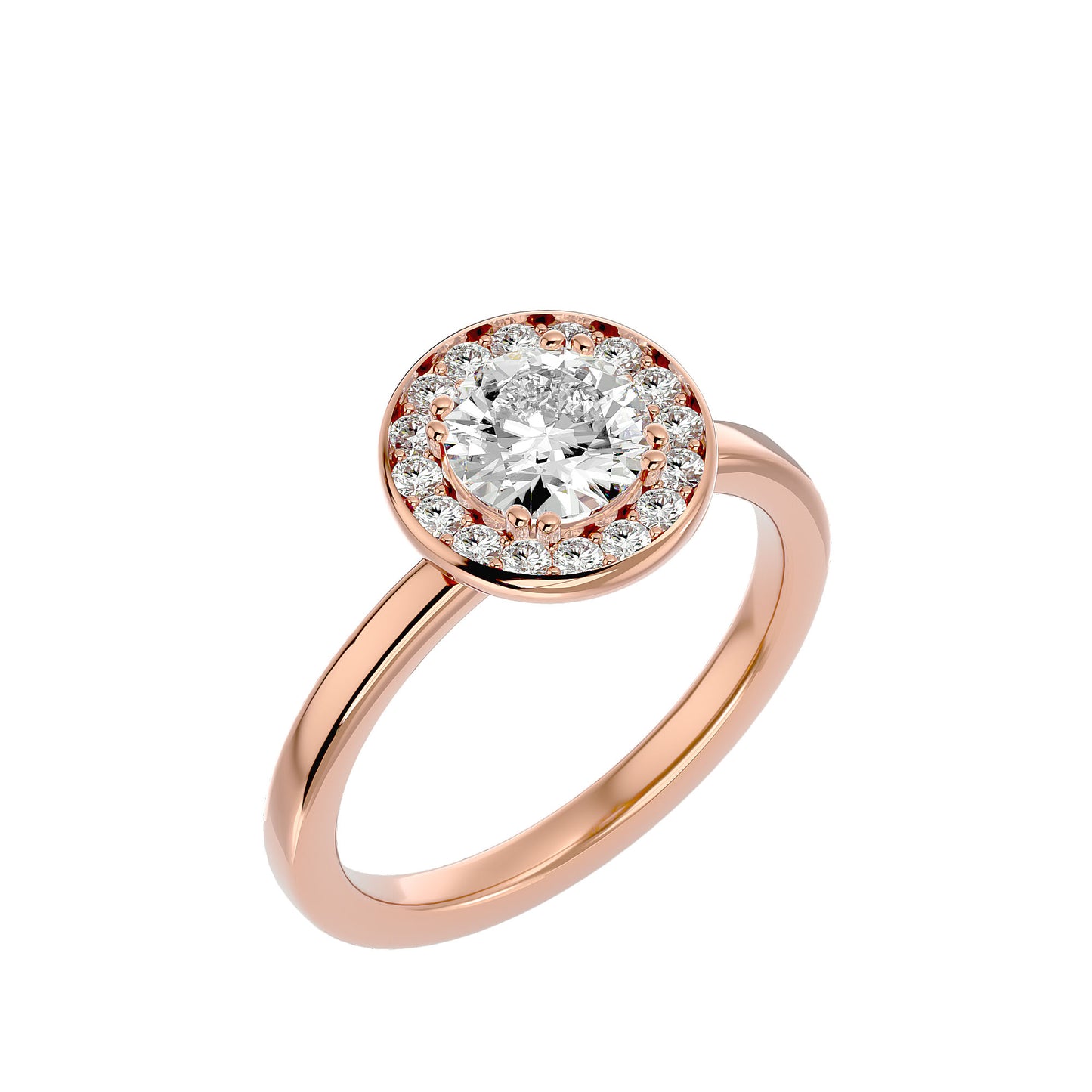 Indo Halo diamond engagement ring