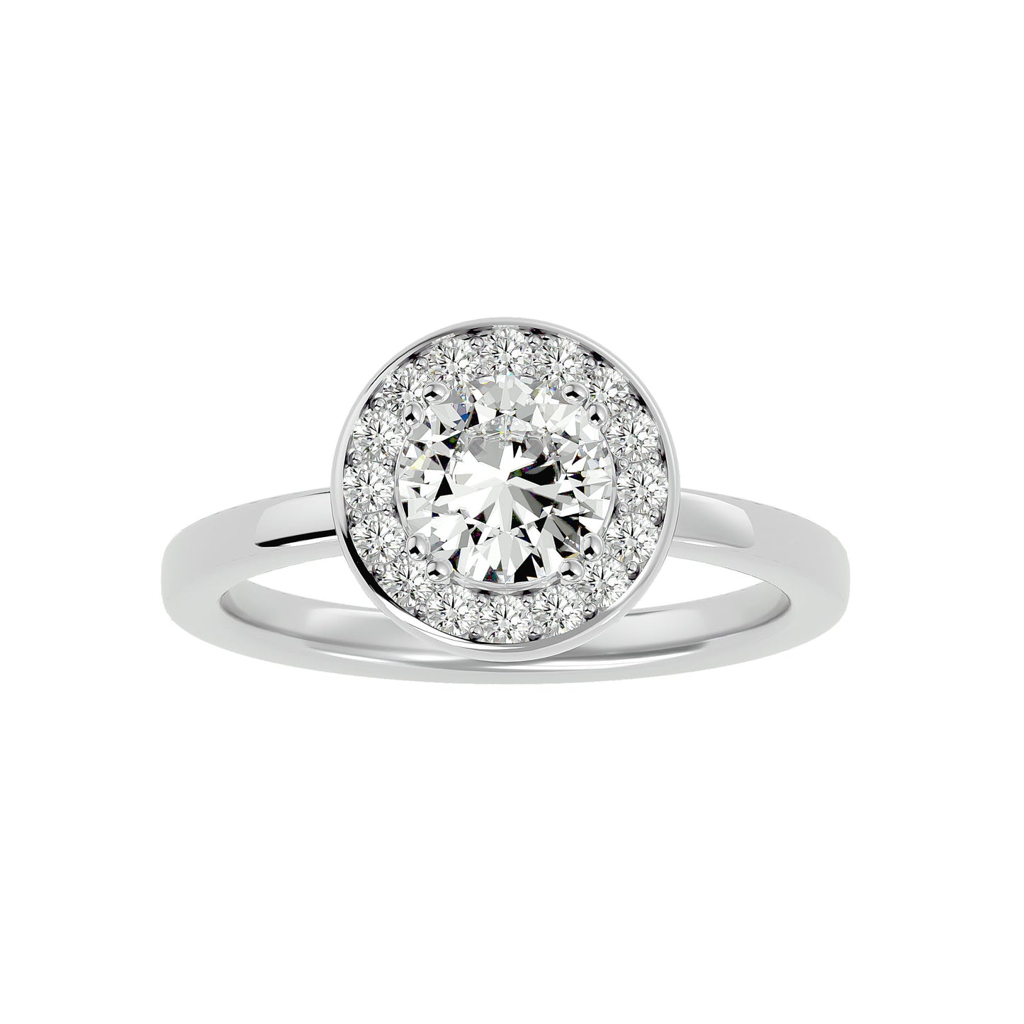 Indo Halo diamond engagement ring