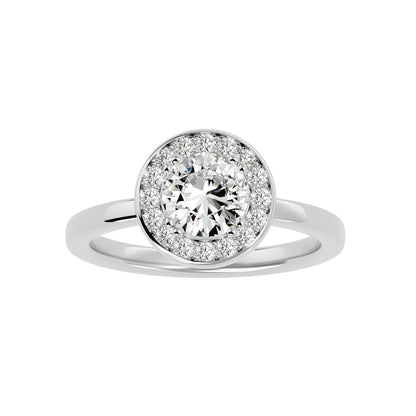 Indo Halo diamond engagement ring