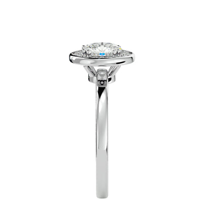 Indo Halo diamond engagement ring