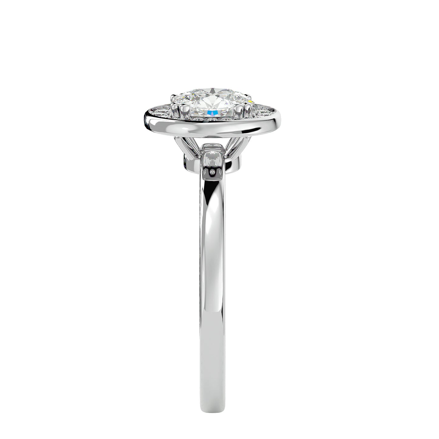 Indo Halo diamond engagement ring