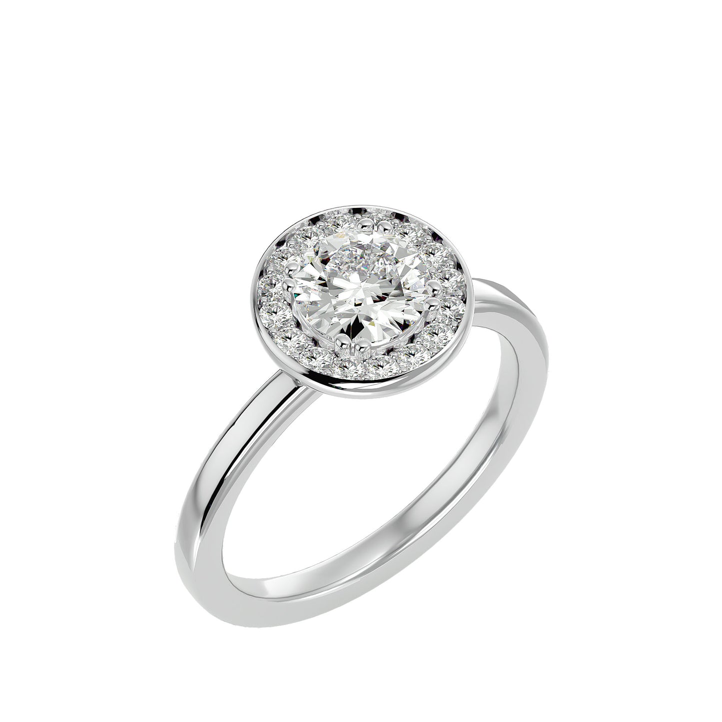 Indo Halo diamond engagement ring