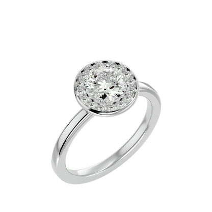 Indo Halo diamond engagement ring