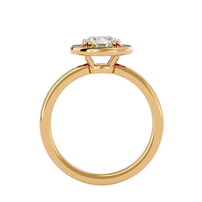 Indo Halo diamond engagement ring