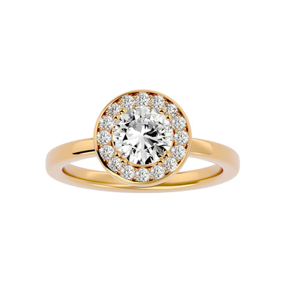 Indo Halo diamond engagement ring