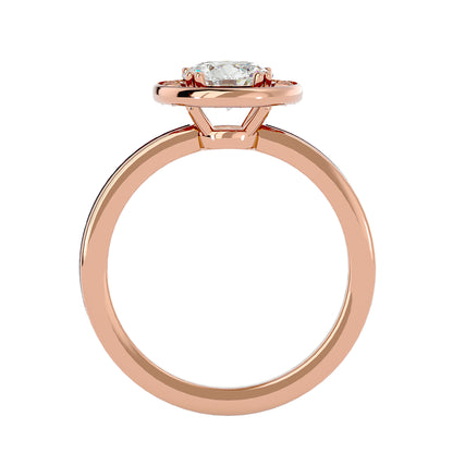 Senorita Halo diamond engagement ring