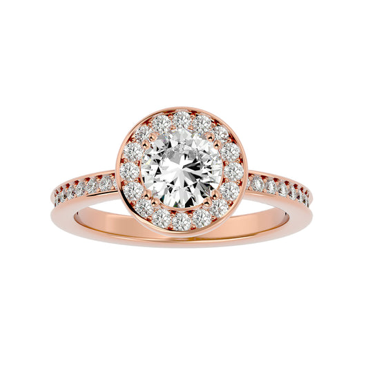 Senorita Halo diamond engagement ring