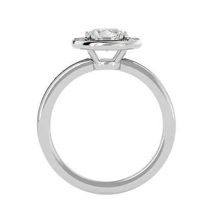 Senorita Halo diamond engagement ring