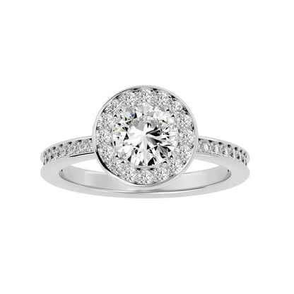 Senorita Halo diamond engagement ring