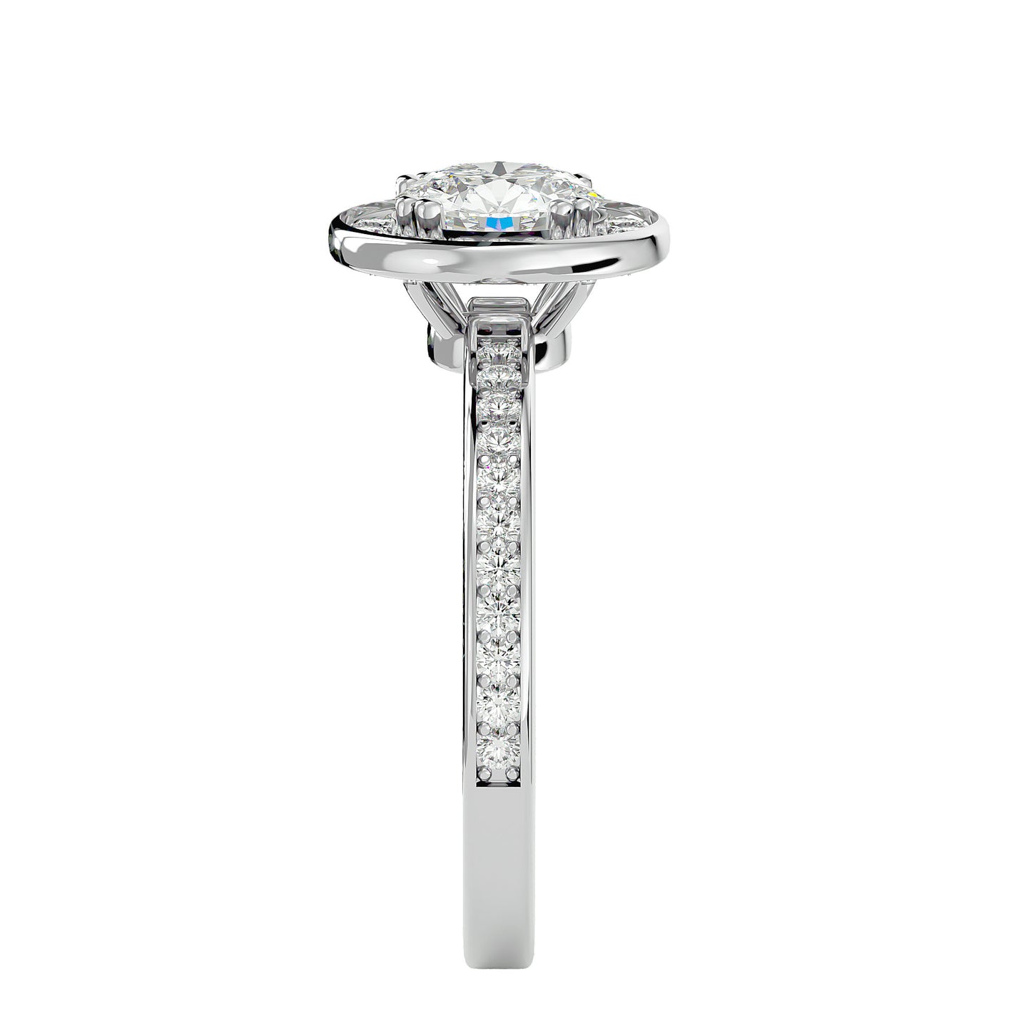 Senorita Halo diamond engagement ring