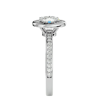 Senorita Halo diamond engagement ring