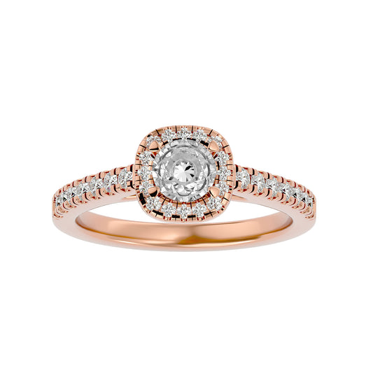 Micelle Halo diamond engagement ring