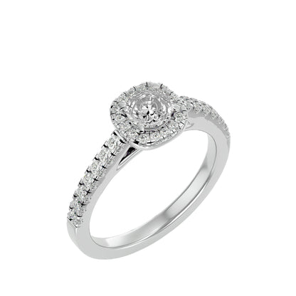 Micelle Halo diamond engagement ring